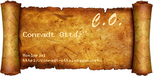 Conradt Ottó névjegykártya
